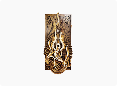 Laser engraved decorative metal part with detailed surface marking