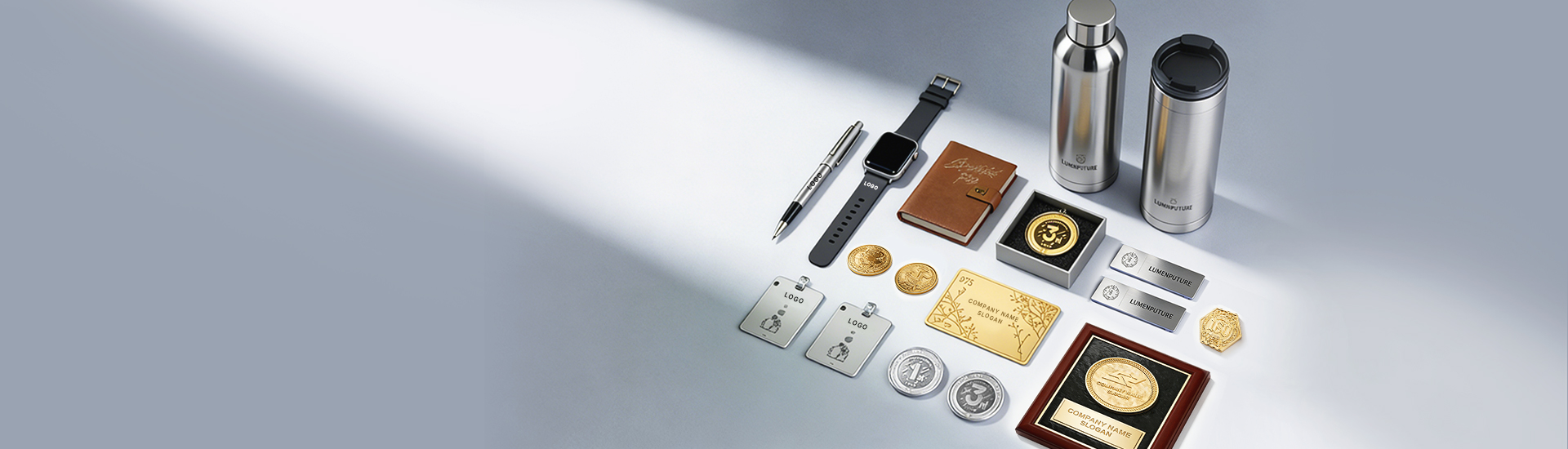 Custom laser engraved corporate gifts and metal parts in Singapore