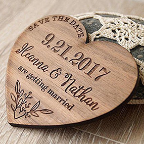 Laser engraved wooden disc for custom marking and decorative use