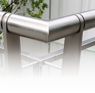 Architectural brushed stainless steel finish