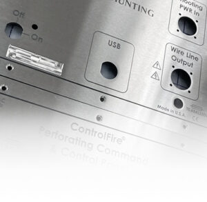 Laser marked metal panel with serial numbers, QR codes and product information