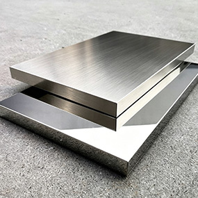 Surface finished metal plates with flat polished faces for fabrication, enclosures and industrial assemblies