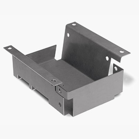 Formed metal connector part produced by CNC bending