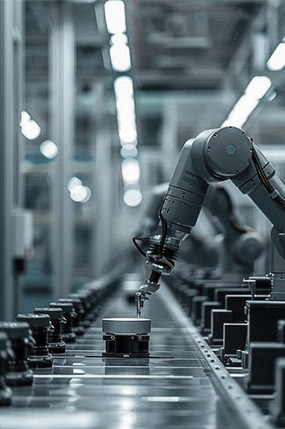 Robot cell and end of line components for automated handling systems