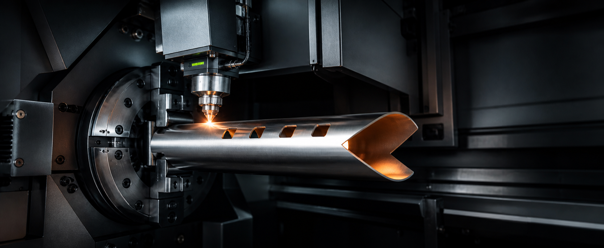 Metal tube laser cutting process