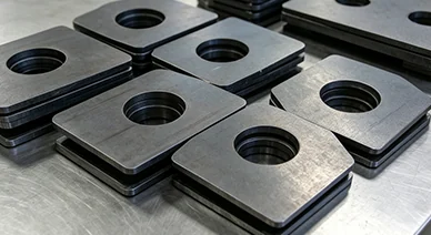 Laser-cut mild and carbon steel sheet metal parts