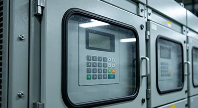 Industrial automation control panel made from fabricated sheet metal