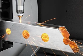 Laser-cut holes and notches in stainless steel tube