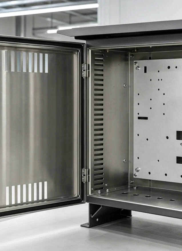 Fabricated sheet metal equipment enclosure